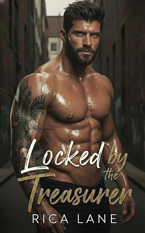 Locked by the Treasurer: A Forced Proximity Vault Lockdown MC Instalove Romance (Broken Halos Motorcycle Club Book 8)