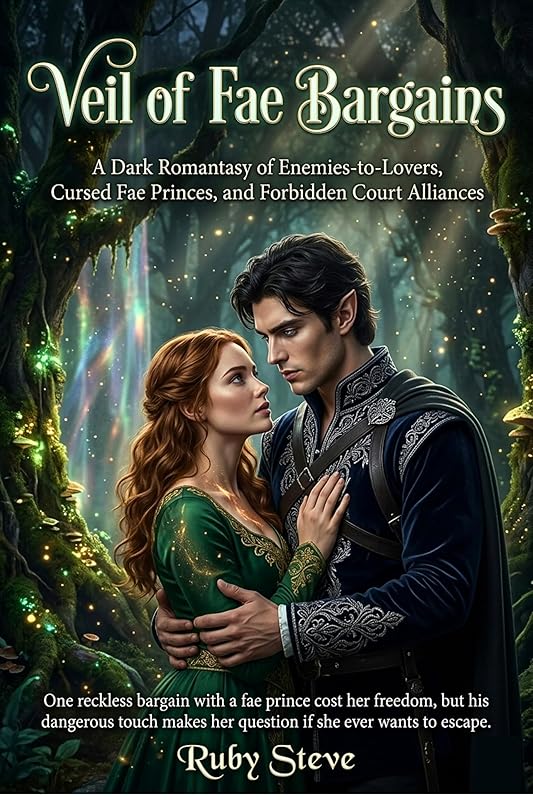 VEIL OF FAE BARGAINS: A Dark Romantasy of Enemies-to-Lovers Cursed Fae Princes, and Forbidden Court Alliances